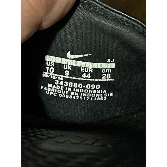 Nike Slides Mens Size 10‎ Black White Logo Comfort Sandals Slip On Casual - Picture 6 of 6